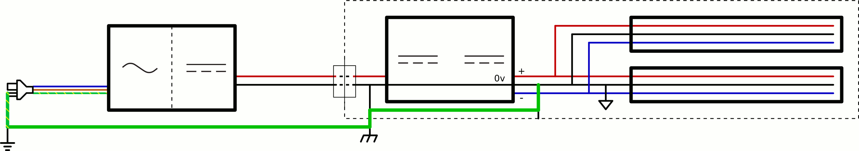 technical earth bypasses common 0v and power connection